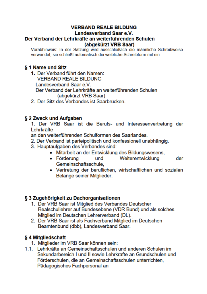 Satzung